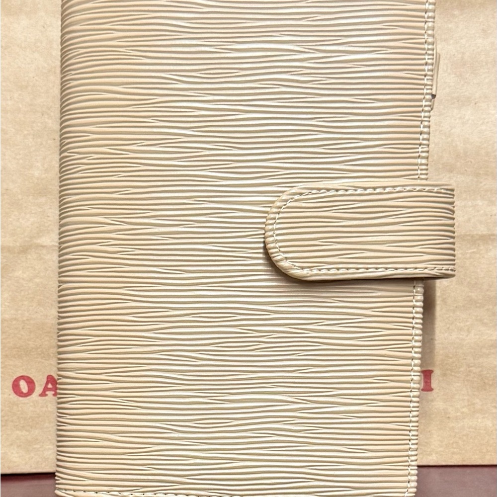 Elegant Tan A6 Textured Binder perfect for cash stuffing
